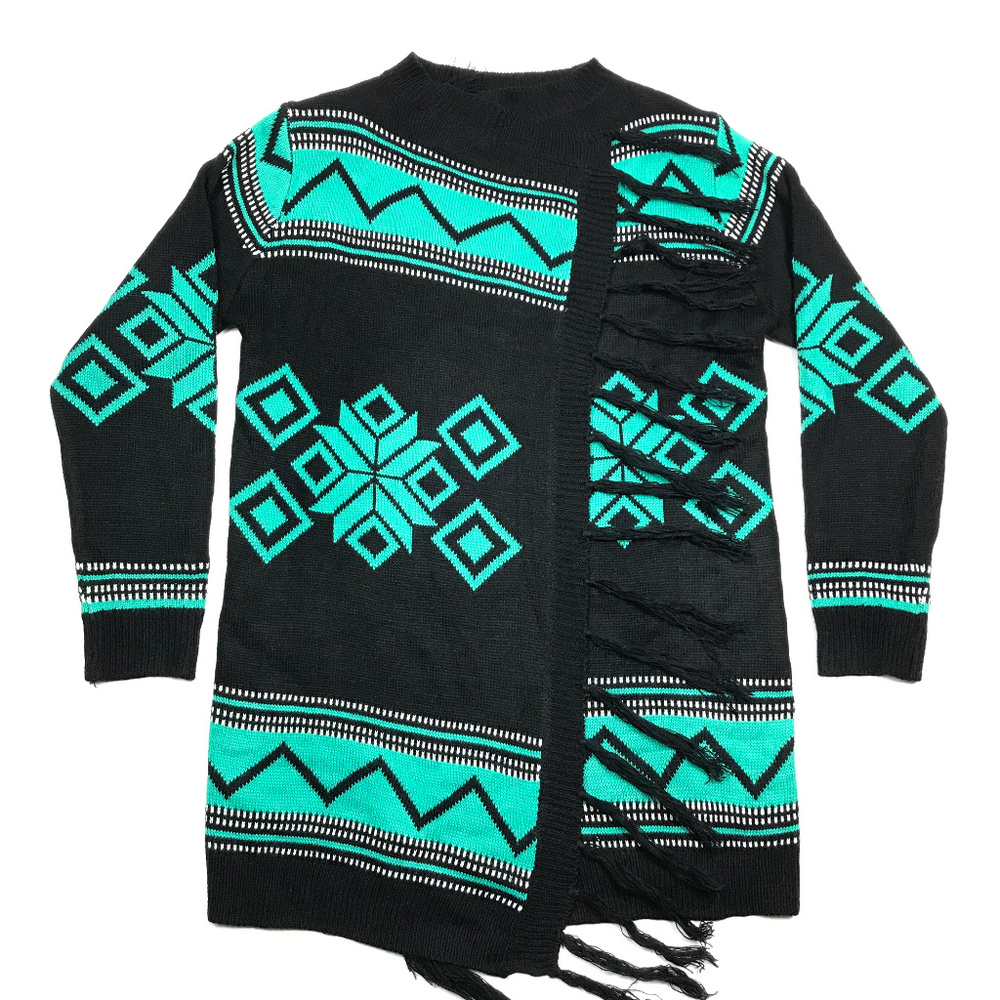 Nema Avenue Sweater Poncho Open Front Shawl